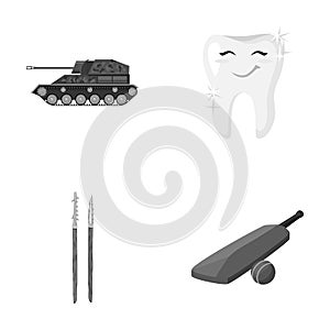 Army, history and other monochrome icon in cartoon style.dentist, sport icons in set collection. photo