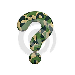 Army interrogation point - 3d Camo symbol - Army, war or survivalism concept