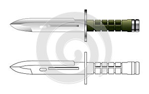 Army knief vector illustration