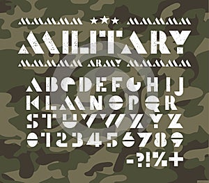 Army or military font.