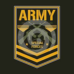 Army military sticker colorful vintage