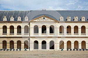 Army museum court in Paris, France