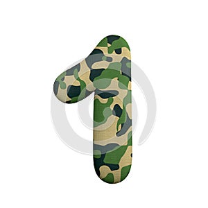 Army number 1 - 3d Camo digit - Army, war or survivalism concept