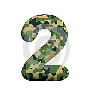 Army number 2 - 3d Camo digit - Army, war or survivalism concept