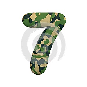 Army number 7 - 3d Camo digit - Army, war or survivalism concept