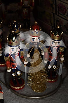 Army of Nutcrackers for sale during Christmas festival fair in Vienna, Austria