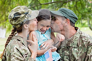 Army parents reunited with their daughter