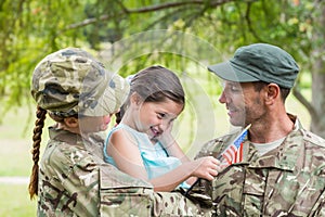 Army parents reunited with their daughter