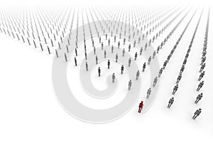 Army of People, One Red