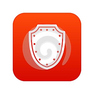 Army protective shield icon digital red