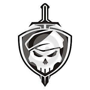Army skull shield
