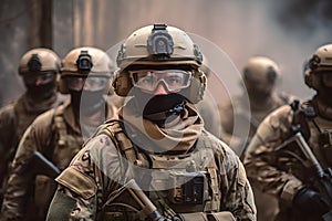 Army soldier in Protective Combat Uniform. Special Operations Forces.
