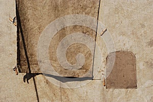 Army tent detail