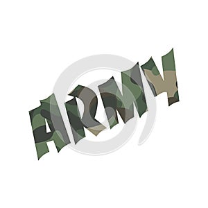 Army text abstract military vector design.