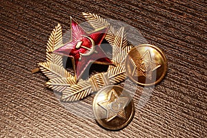 Army USSR. Buttons and cockade photo