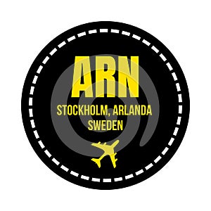 ARN Stockholm airport symbol icon photo
