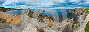 Arnia Beach coastline landscape. photo