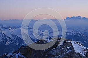 Arnigrat, Matthorn and distant view of Mount Finsteraarhorn photo