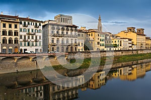 Arno river in Florence (Firenze), Tuscany