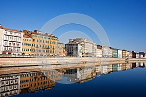 Arno river in Pisa