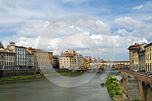 Arno river and Ponte Vecchio