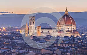 Arno River and Ponte Vecchio at sunset, Florence