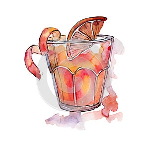 Arnold Palmer bar party cocktail drink. Nightclub isolated icon sketch drawing.