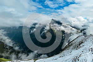 Arnoldhoehe - Panoramic view from mountain peak Arnoldhoehe in Ankogel Group, High Tauern National Park