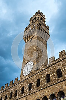 Arnolfo tower, Palazzo della Signoria and Palazzo Vecchio, Piazza della Signoria in Florence photo