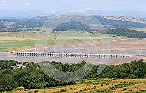 Arnside viaduct, Lake District from Arnside Knott