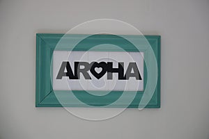 Aroha Wall Art Heart Symbol Framed Decor