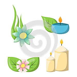 Aroma candle vector illustration.