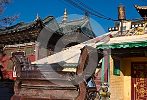 Aroma pot at the Gandantegchinlen Monastery in Ulaanbaatar