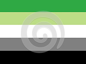 Aromantic pride flag, Illustration image