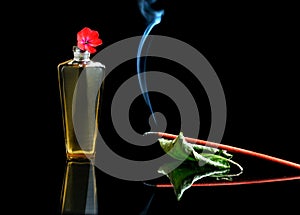 Aromatherapy with burned incense stick