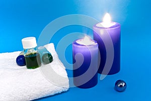 A aromatherapy with candle light