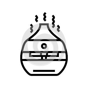 aromatherapy diffuser recovery wellness line icon vector illustration
