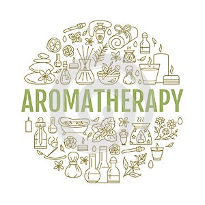 Aromatherapy and essential oils brochure template