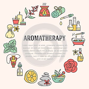Aromatherapy and essential oils brochure template.