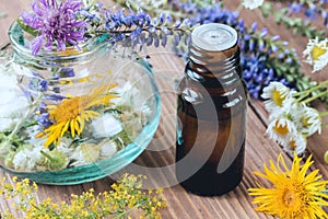 Aromatherapy with essential oils from citrus herbs and flowers.