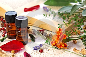 Aromatherapy with herbs photo