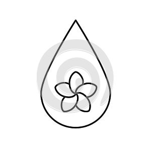 Aromatherapy oil drop linear icon