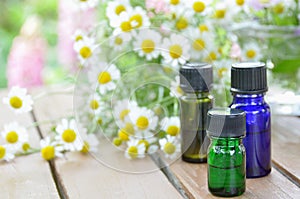 Aromatherapy oils with chamomile photo