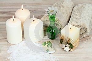 Aromatherapy spa concept with candles