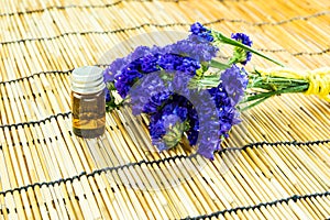 Aromatherapy Spa concept with purple statice