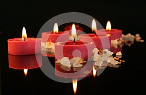 Aromatic candles in the dark