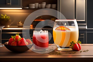 Aromatic candles lit, decorating and brightening the sophisticated environment. Generative AI_36