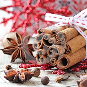 Aromatic Christmas spices