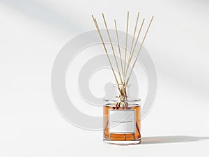 Aromatic reed diffuser isolated on white background