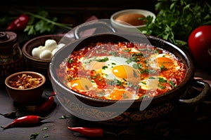 Aromatic Shakshouka arabic. Generate Ai